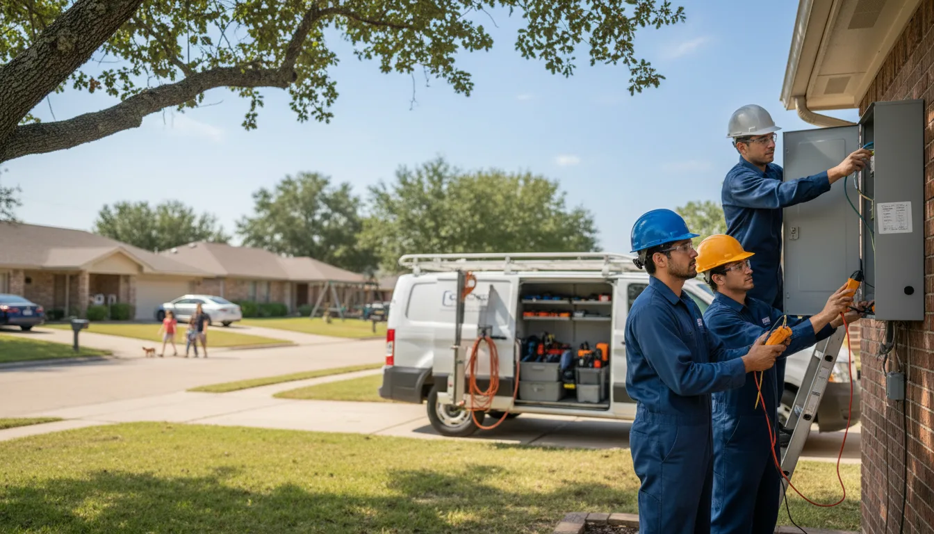 Certified electrician providing emergency electrical services in Clayton, WI
